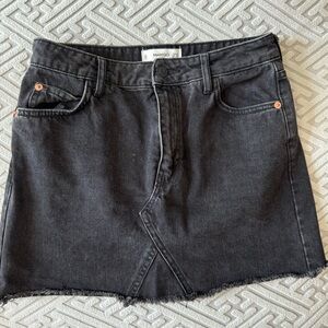 Mango Denim Black Skirt